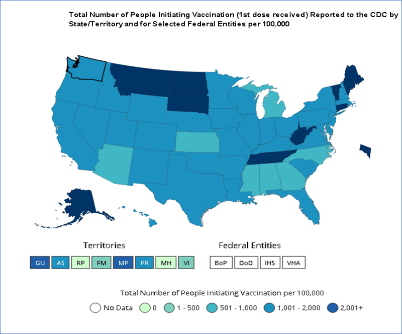 Vaccine Map 1-3-21